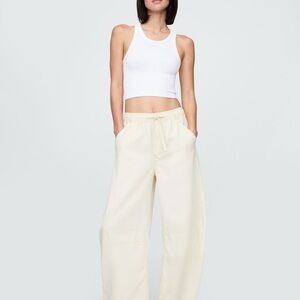 GAP Cream Wide-Leg Women's Pants